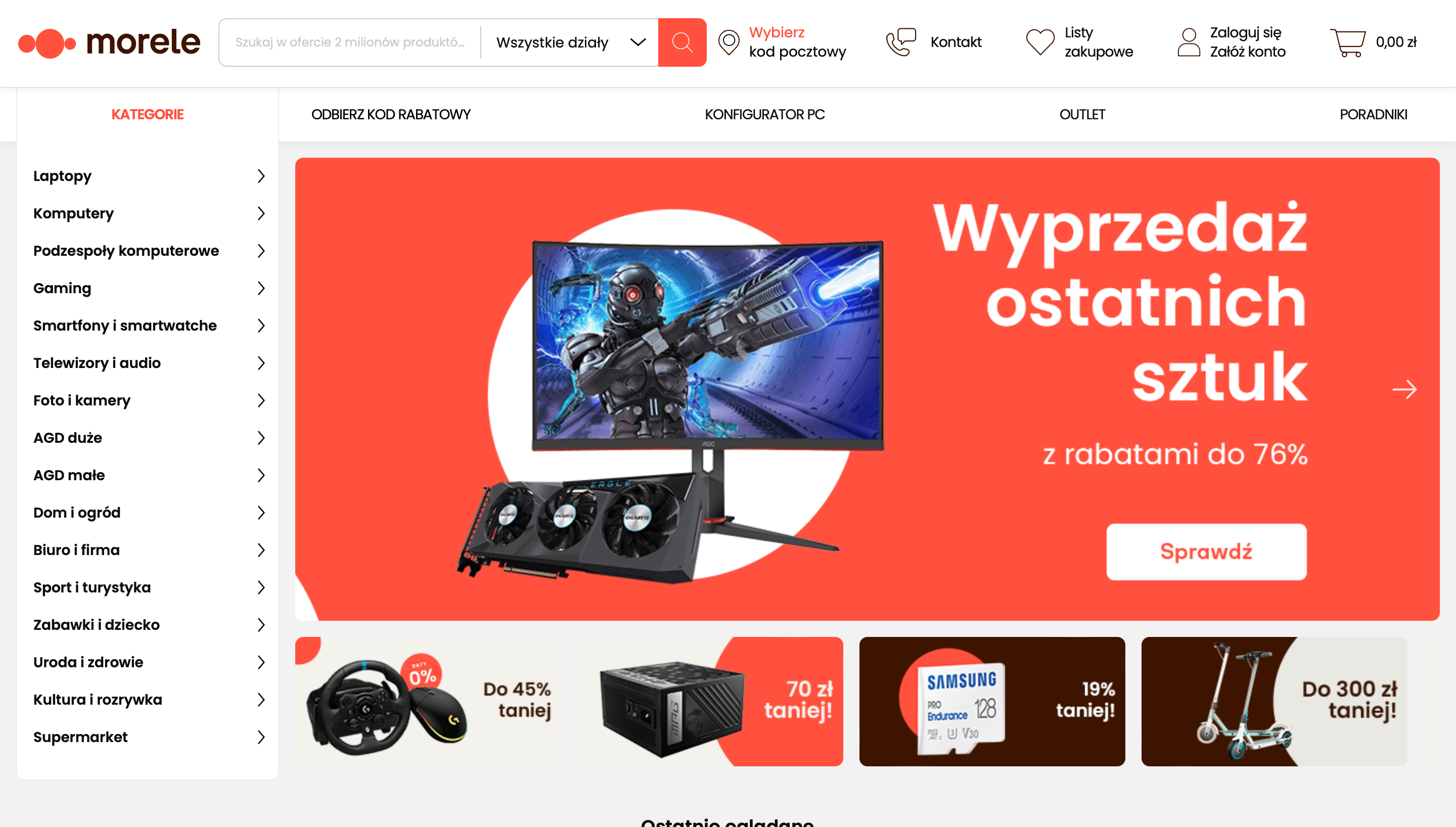Image of morele.net homepage