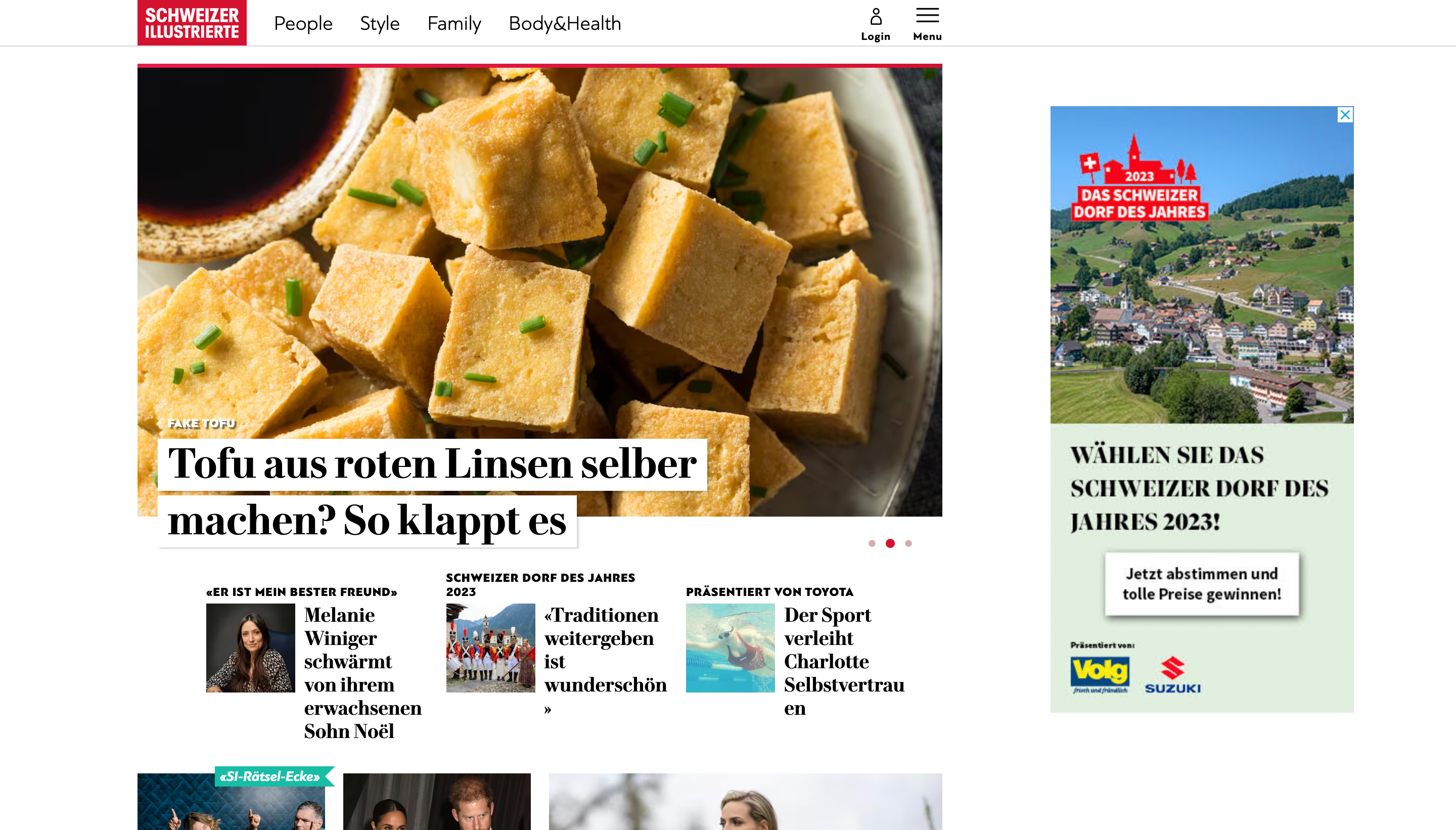 Image of Schweizer Illustrierte homepage